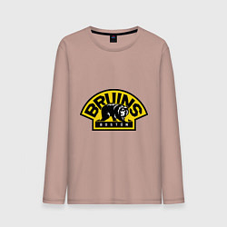 Лонгслив хлопковый мужской HC Boston Bruins Label, цвет: пыльно-розовый