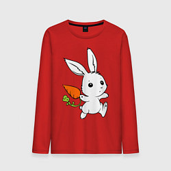 Мужской лонгслив Зайка с морковкой