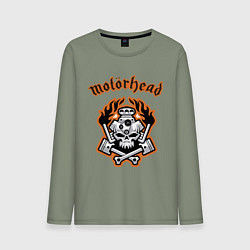 Лонгслив хлопковый мужской Motorhead, цвет: авокадо