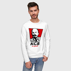 Лонгслив хлопковый мужской KGB: So Good, цвет: белый — фото 2
