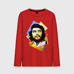 Лонгслив хлопковый мужской Che Guevara Art, цвет: красный