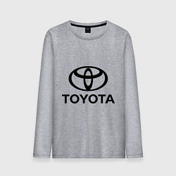 Лонгслив хлопковый мужской Toyota Logo цвета меланж — фото 1