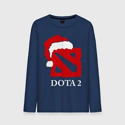 Лонгслив хлопковый мужской Dota 2: New Year, цвет: тёмно-синий