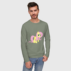 Лонгслив хлопковый мужской Пони пегас Флаттершай, цвет: авокадо — фото 2