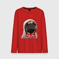 Мужской лонгслив Pug life