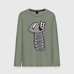 Лонгслив хлопковый мужской Влюбленный болт, цвет: авокадо
