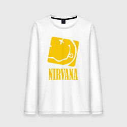 Лонгслив хлопковый мужской Nirvana Cube, цвет: белый