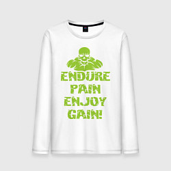 Мужской лонгслив Endure pain enjoy gain