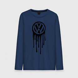 Лонгслив хлопковый мужской Volkswagen, цвет: тёмно-синий