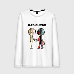 Лонгслив хлопковый мужской Radiohead Peoples, цвет: белый