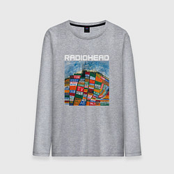 Лонгслив хлопковый мужской Radiohead, цвет: меланж