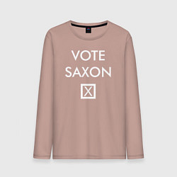 Лонгслив хлопковый мужской Vote Saxon, цвет: пыльно-розовый