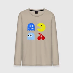 Лонгслив хлопковый мужской Pac-Man Pack, цвет: миндальный