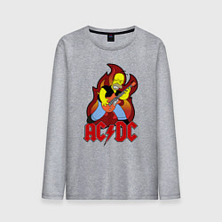 Лонгслив хлопковый мужской AC/DC Homer, цвет: меланж