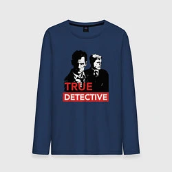 Лонгслив хлопковый мужской True Detective, цвет: тёмно-синий