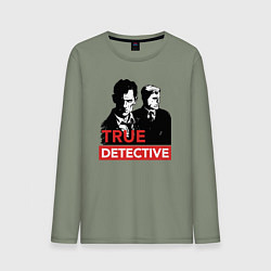 Лонгслив хлопковый мужской True Detective, цвет: авокадо
