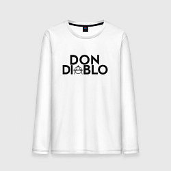 Лонгслив хлопковый мужской Don Diablo, цвет: белый