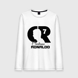 Лонгслив хлопковый мужской CR Ronaldo 07 цвета белый — фото 1