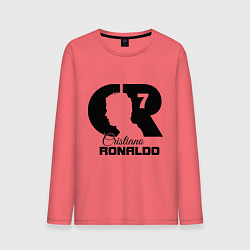 Лонгслив хлопковый мужской CR Ronaldo 07, цвет: коралловый