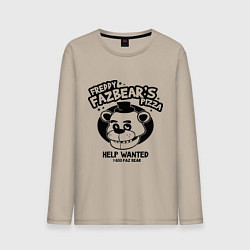 Лонгслив хлопковый мужской Freddy Fazbear's Pizza, цвет: миндальный