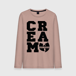 Лонгслив хлопковый мужской Wu tang clan, цвет: пыльно-розовый