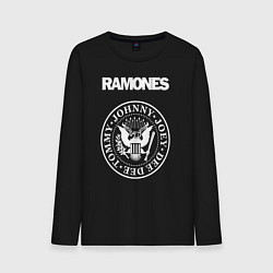 Лонгслив хлопковый мужской Ramones, цвет: черный