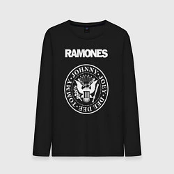 Лонгслив хлопковый мужской Ramones, цвет: черный