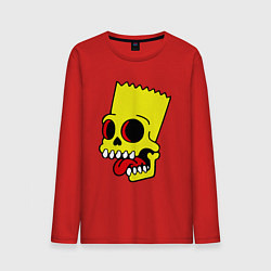 Лонгслив хлопковый мужской Bart Skull, цвет: красный