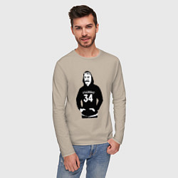 Лонгслив хлопковый мужской Stalingrad 34, цвет: миндальный — фото 2