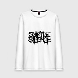 Лонгслив хлопковый мужской Suicide Silence: Venom цвета белый — фото 1
