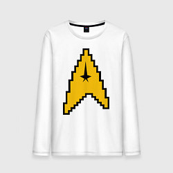 Лонгслив хлопковый мужской Star Trek: 8 bit, цвет: белый