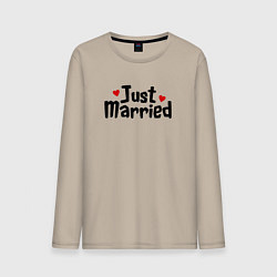 Мужской лонгслив Just Married - Молодожены