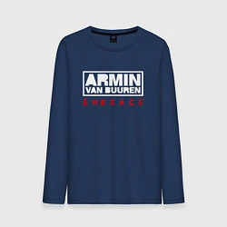 Лонгслив хлопковый мужской Armin van Buuren: Embrace, цвет: тёмно-синий