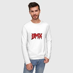 Лонгслив хлопковый мужской DMX, цвет: белый — фото 2