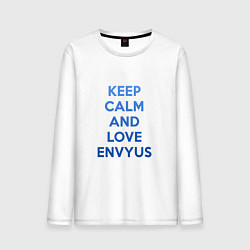 Лонгслив хлопковый мужской Keep Calm & Love Envyus, цвет: белый