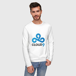 Лонгслив хлопковый мужской Cloud9, цвет: белый — фото 2