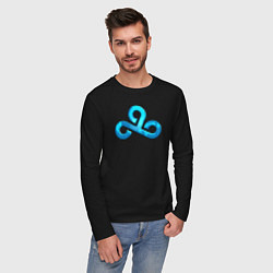 Лонгслив хлопковый мужской Cloud9 Foil Металлический эффект, цвет: черный — фото 2