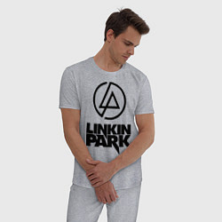 Пижама хлопковая мужская Linkin Park, цвет: меланж — фото 2