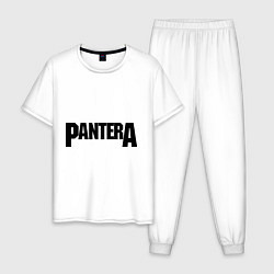 Пижама хлопковая мужская Pantera, цвет: белый