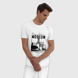 Пижама хлопковая мужская Moscow Kremlin 1147, цвет: белый — фото 2
