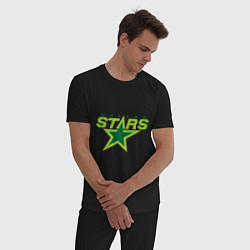 Пижама хлопковая мужская Dallas Stars, цвет: черный — фото 2