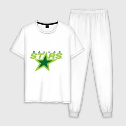 Пижама хлопковая мужская Dallas Stars, цвет: белый