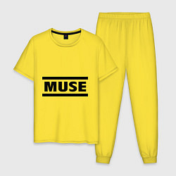 Пижама хлопковая мужская Muse, цвет: желтый