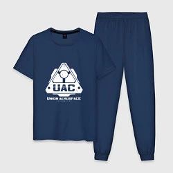 Пижама хлопковая мужская UAC, цвет: тёмно-синий