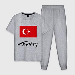 Пижама хлопковая мужская Turkey, цвет: меланж