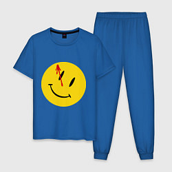 Пижама хлопковая мужская Cмайл с кровью цвета синий — фото 1