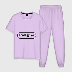 Пижама хлопковая мужская Prodigy лого с муравьем, цвет: лаванда