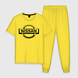 Пижама хлопковая мужская Nissan club, цвет: желтый