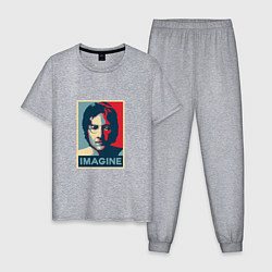 Пижама хлопковая мужская Lennon Imagine, цвет: меланж