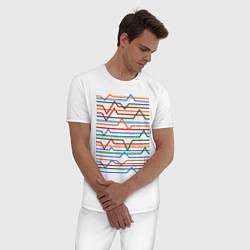 Пижама хлопковая мужская Эквалайзер, цвет: белый — фото 2